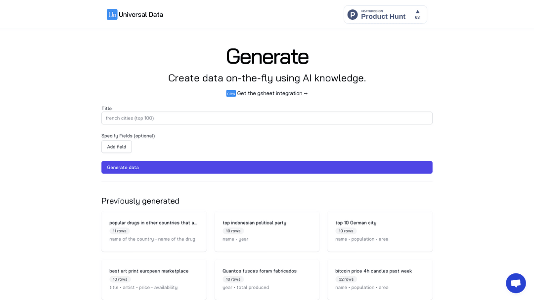 generate.universaldata.io