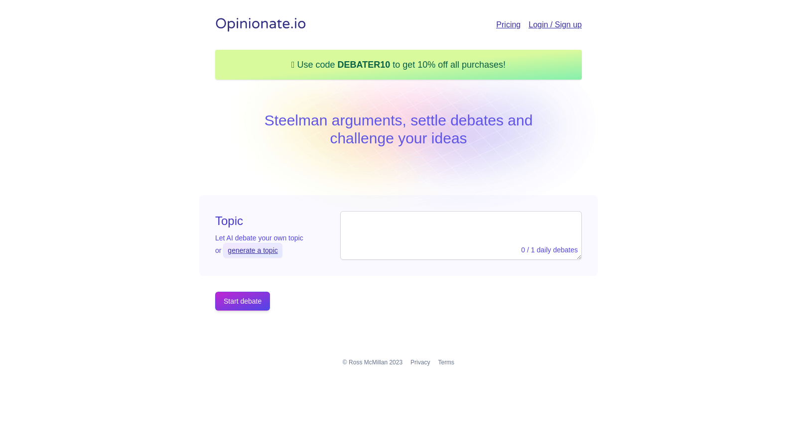 opinionate.io