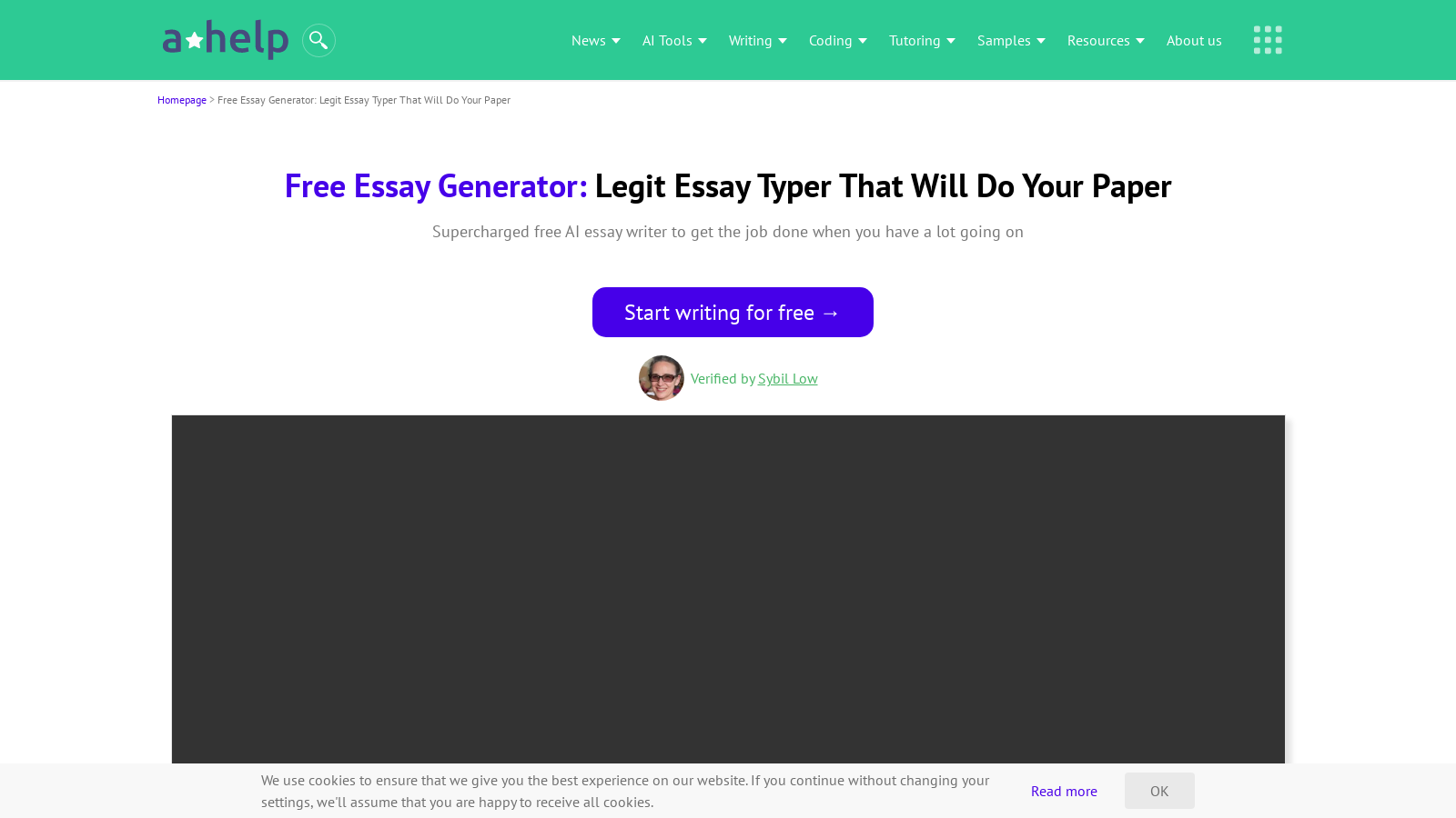 AI Writer: Essay Generator & Homework Help