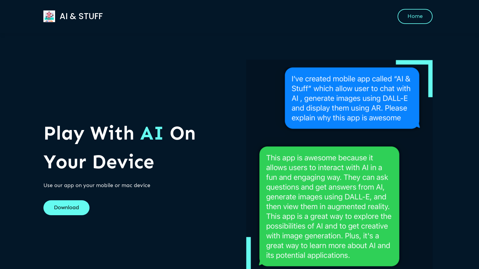 AI & Stuff: Innovative Mobile App For Artificial Intelligence