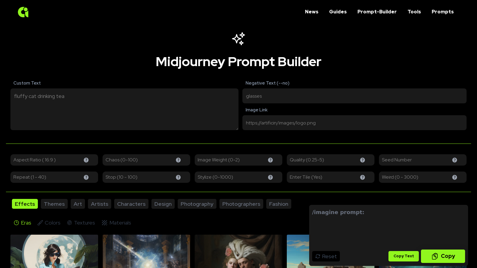 Midjourney Prompt Builder: Ignite Creativity in AI Image Projects