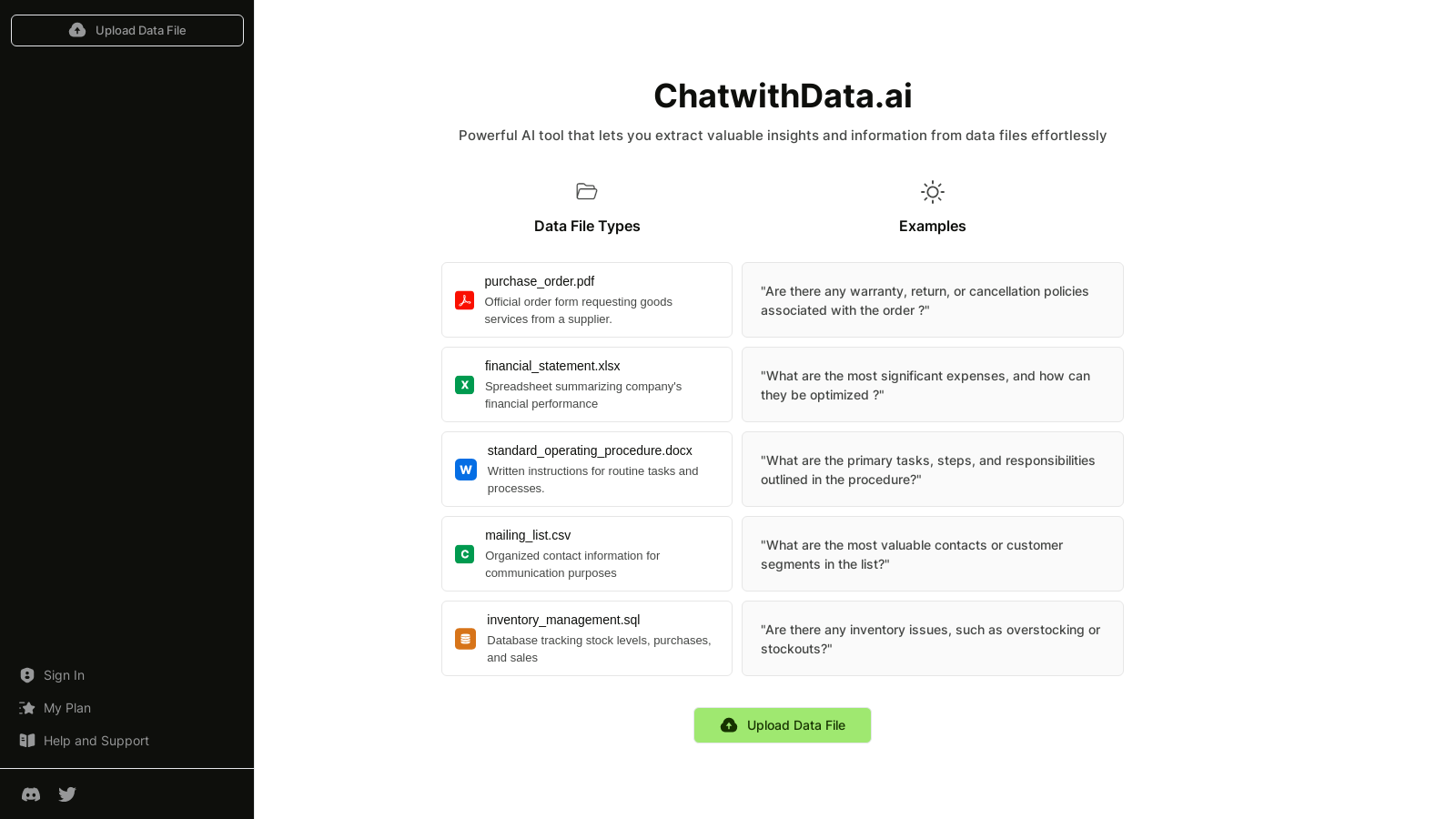 Chat with Data.ai – AI-powered Data Extraction Tool