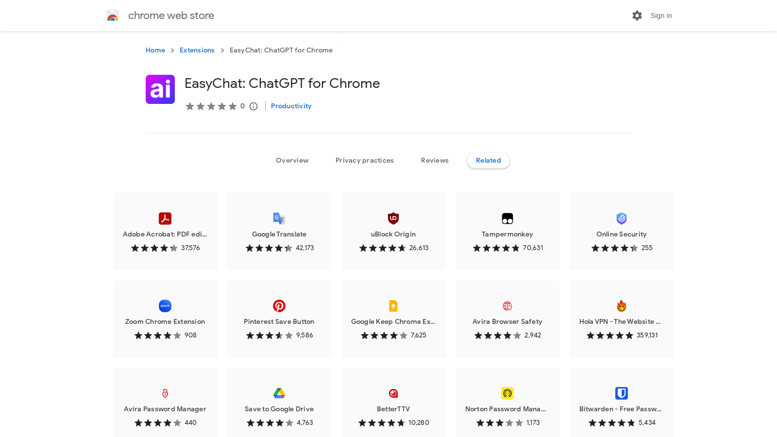 EasyChat: ChatGPT for Chrome