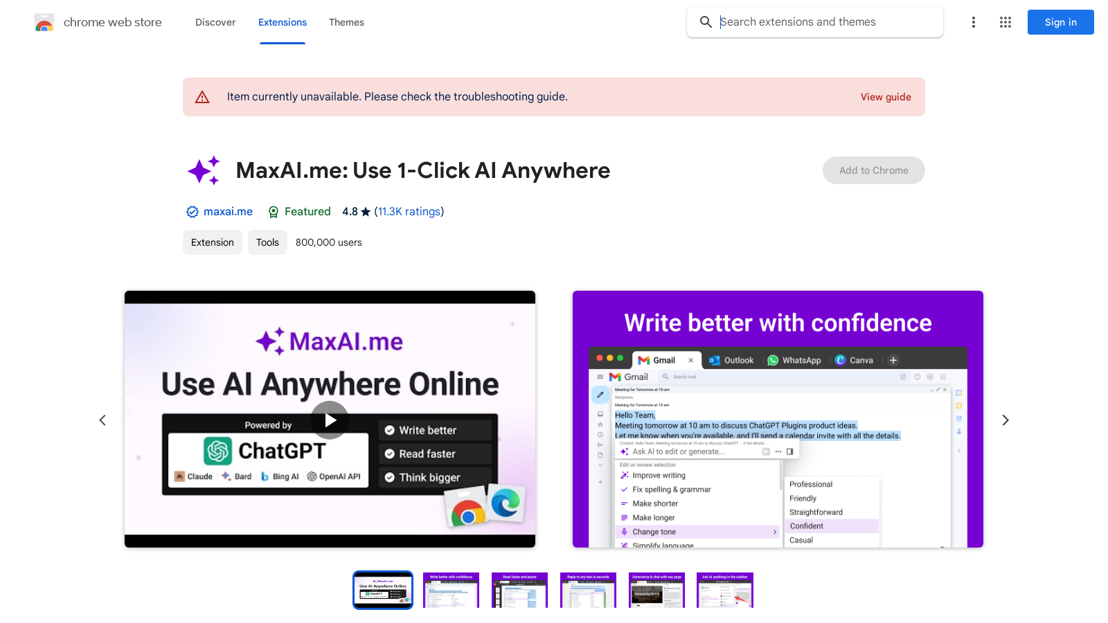 MaxAI.me: Your All-in-One AI-Powered Writing and Productivity Extension