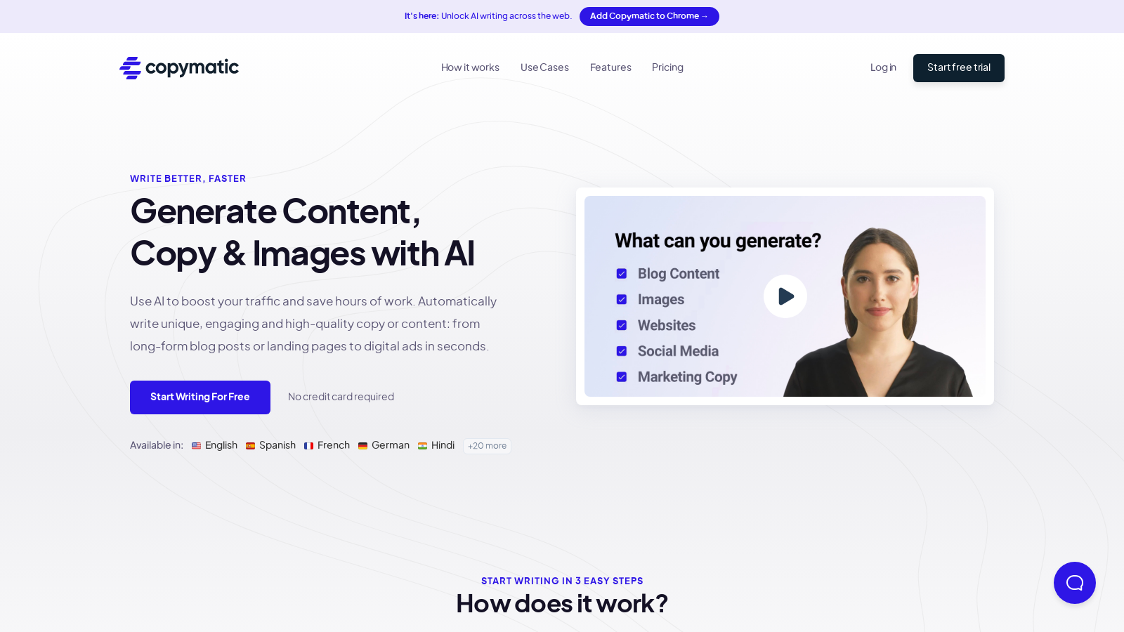 Copymatic: Your AI-Powered Writing Assistant for Effortless Content Creation