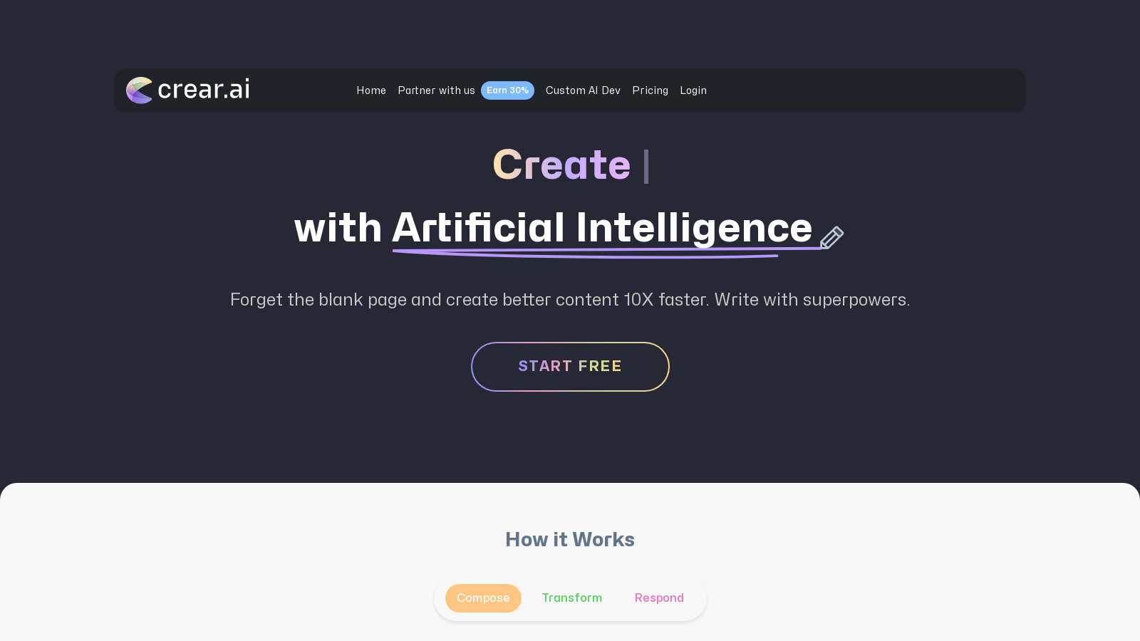 Crear.ai – Your Personal AI Content Assistant