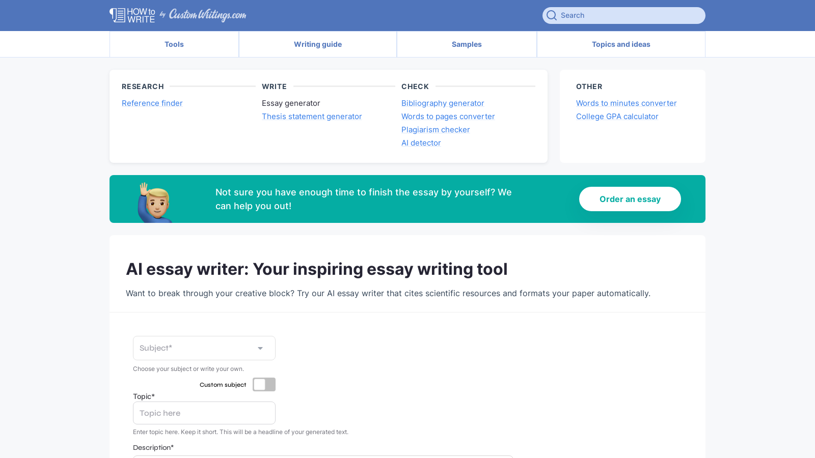 AI Essay Writer: Overcome Writer’s Block & Boost Creativity