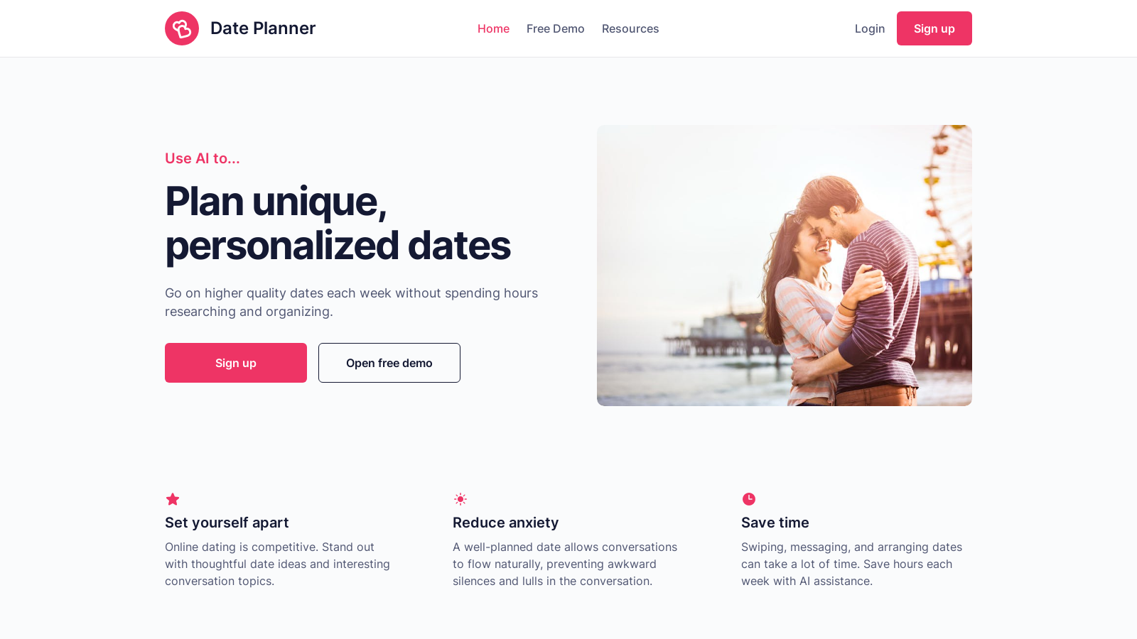 Date Planner: AI Powered Date Planning Tool for Unforgettable Experiences