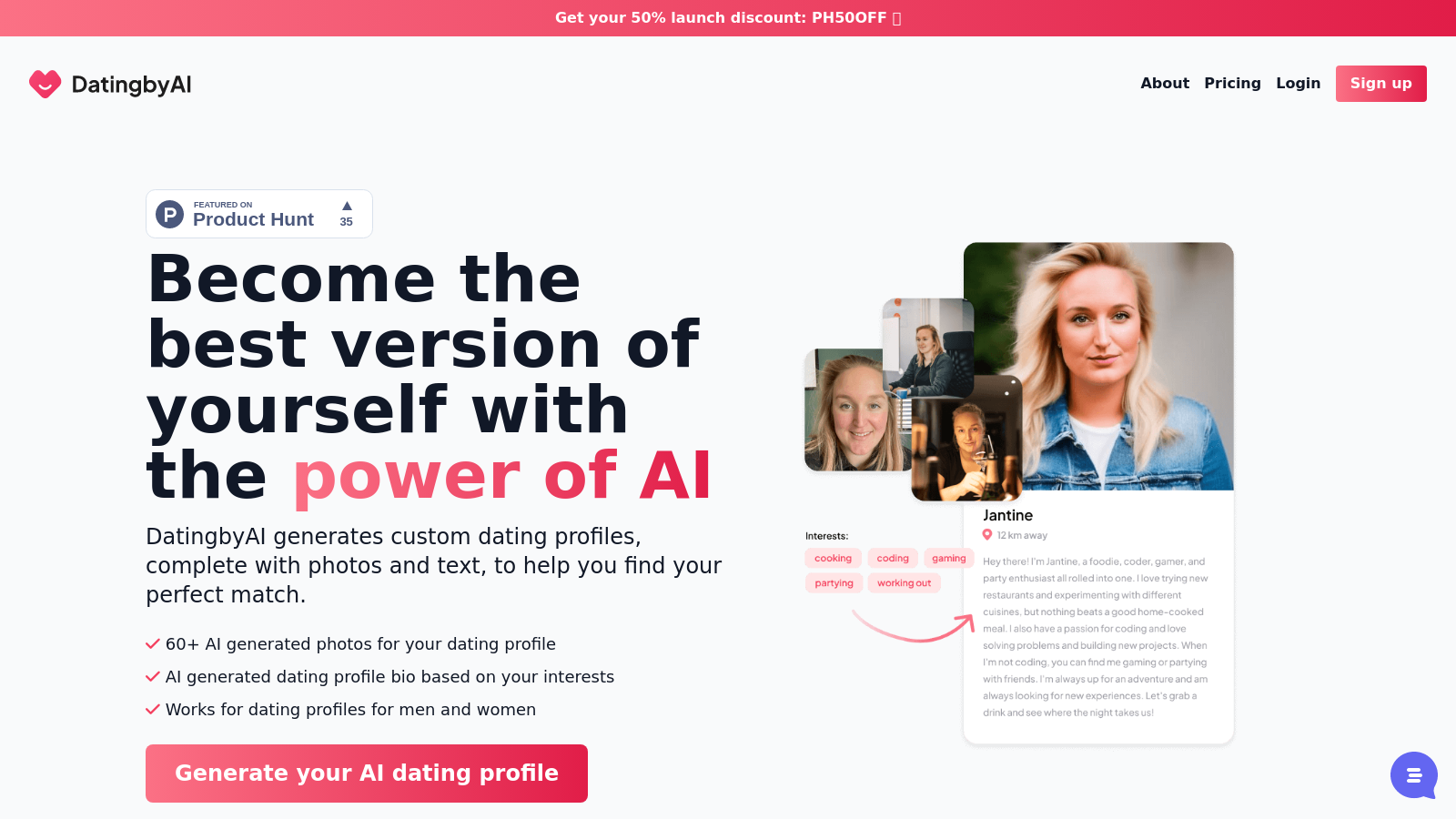 DatingbyAI: Your Personalized AI Generated Dating Profile