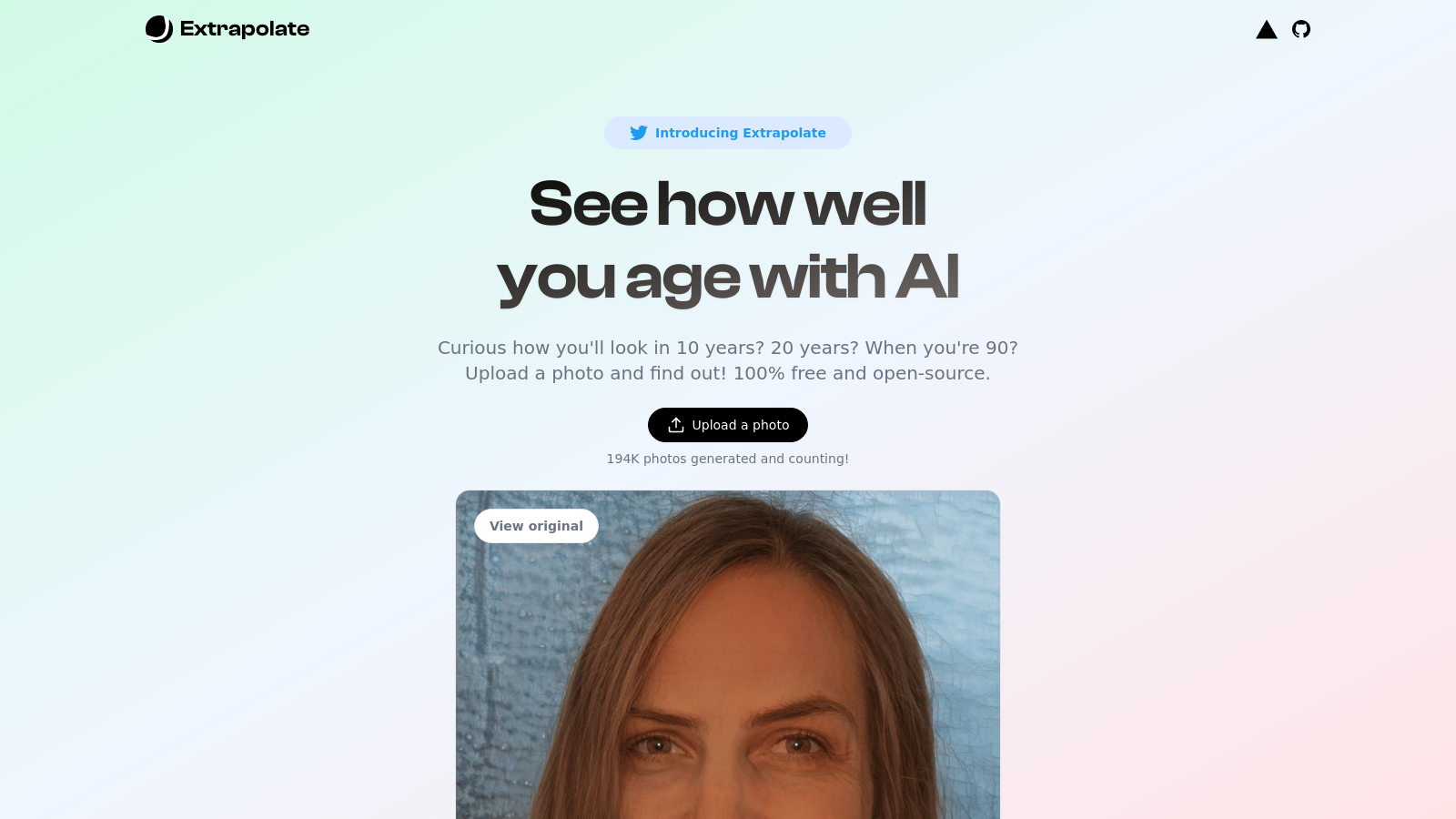 Extrapolate: Your Future Self with AI Aging Simulation