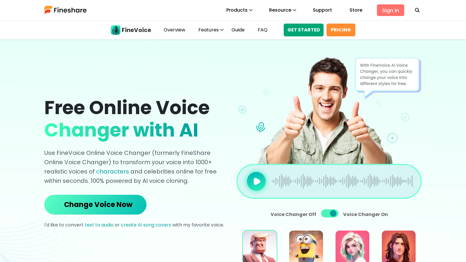 FineVoice – Transform Your Voice with AI Voice Changer