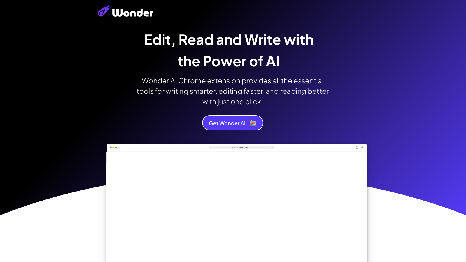 Wonder AI: Your One-Click Writing & Editing Chrome Extension