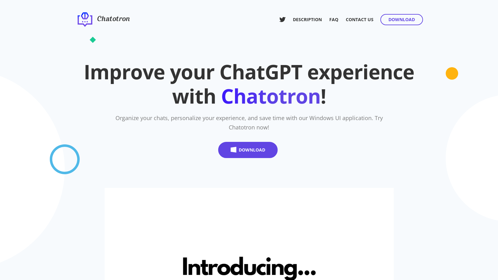 Chatotron: Enhanced Windows App for Streamlined ChatGPT Conversations