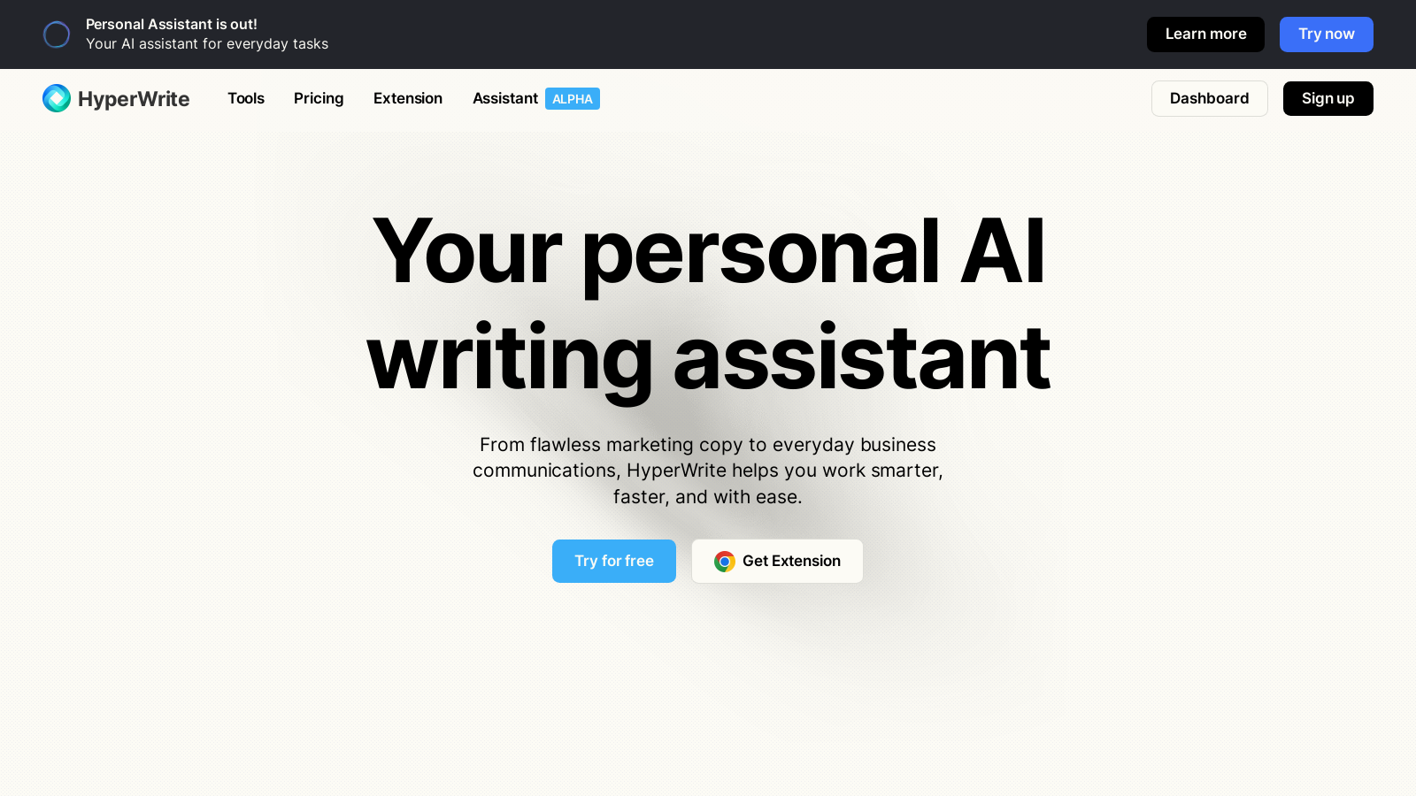 HyperWrite – Your AI Writing Assistant