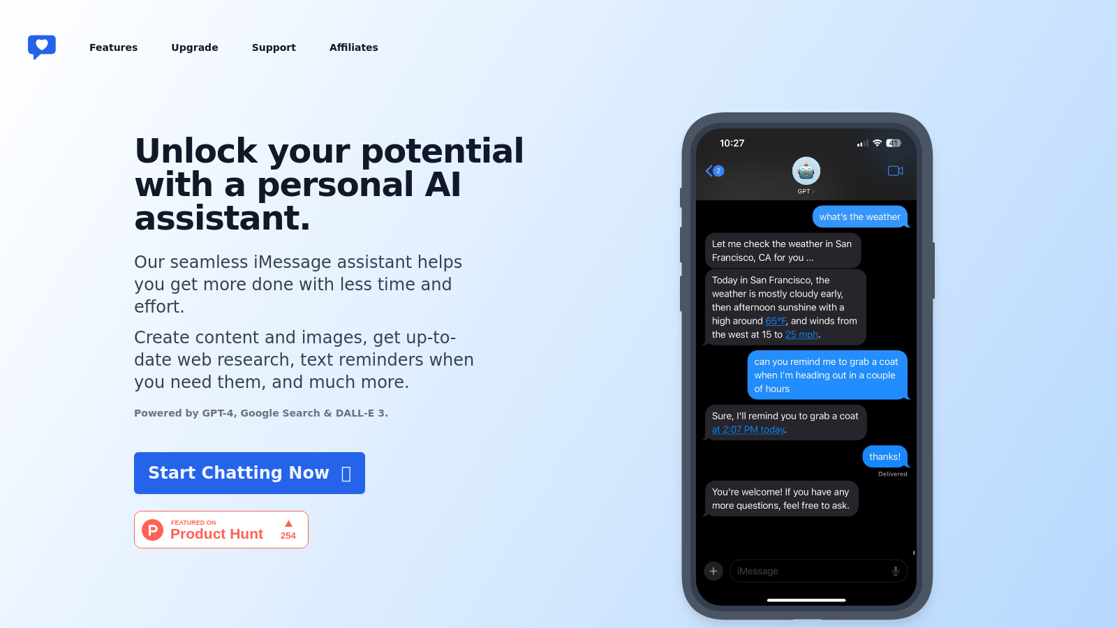 Maximize Efficiency with Your Personal AI Assistant for iMessage