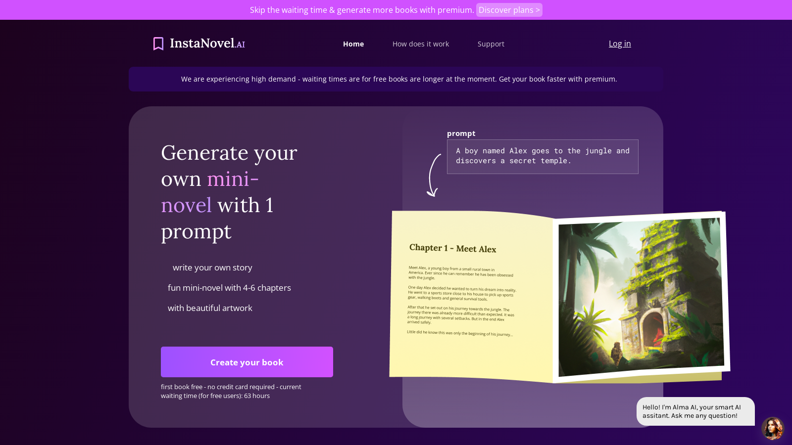 InstaNovel.ai – Your Personalized Mini-Novel Creation Tool