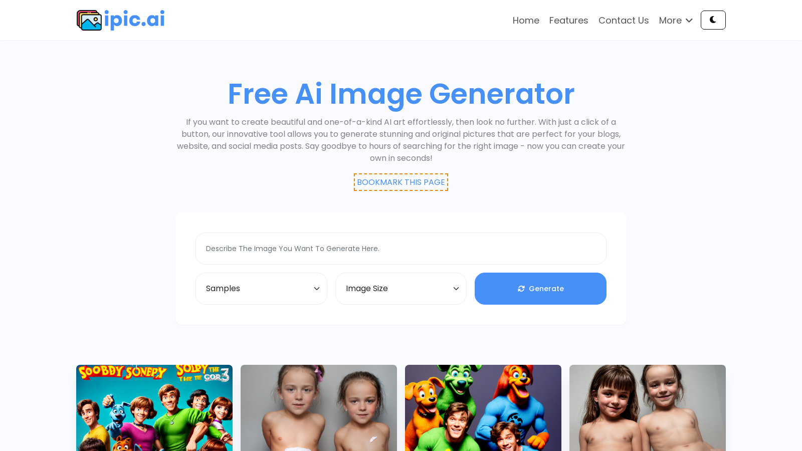 iPic.Ai – Your One-click AI-Powered Image Generator