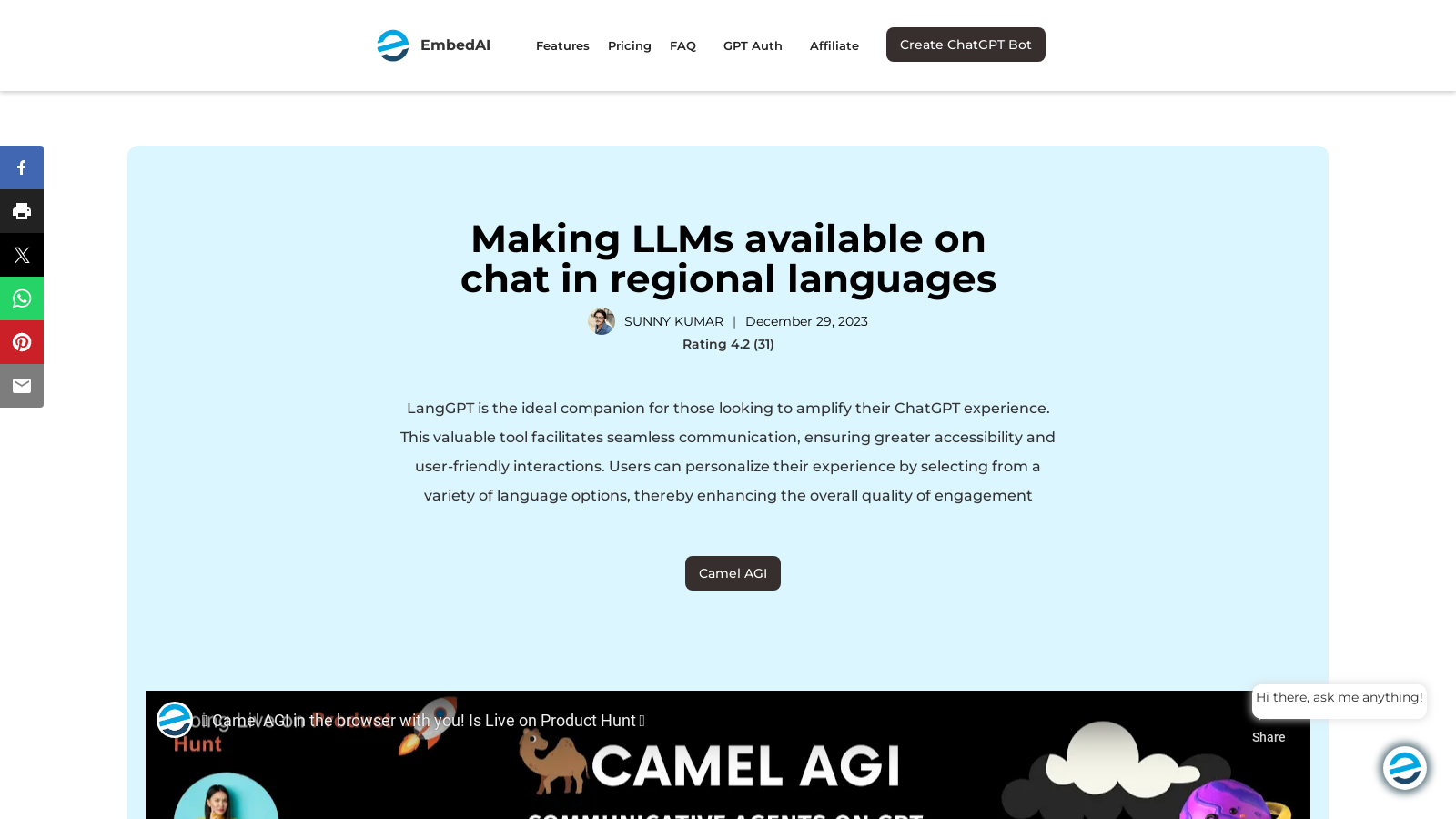 LangGPT: Your Multilingual AI Companion for Inclusive Communication