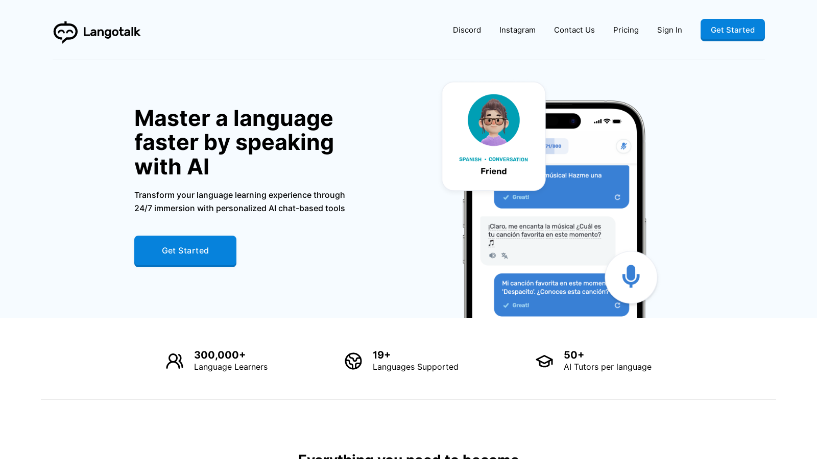 Accelerate Language Learning with AI Tutors on Langotalk