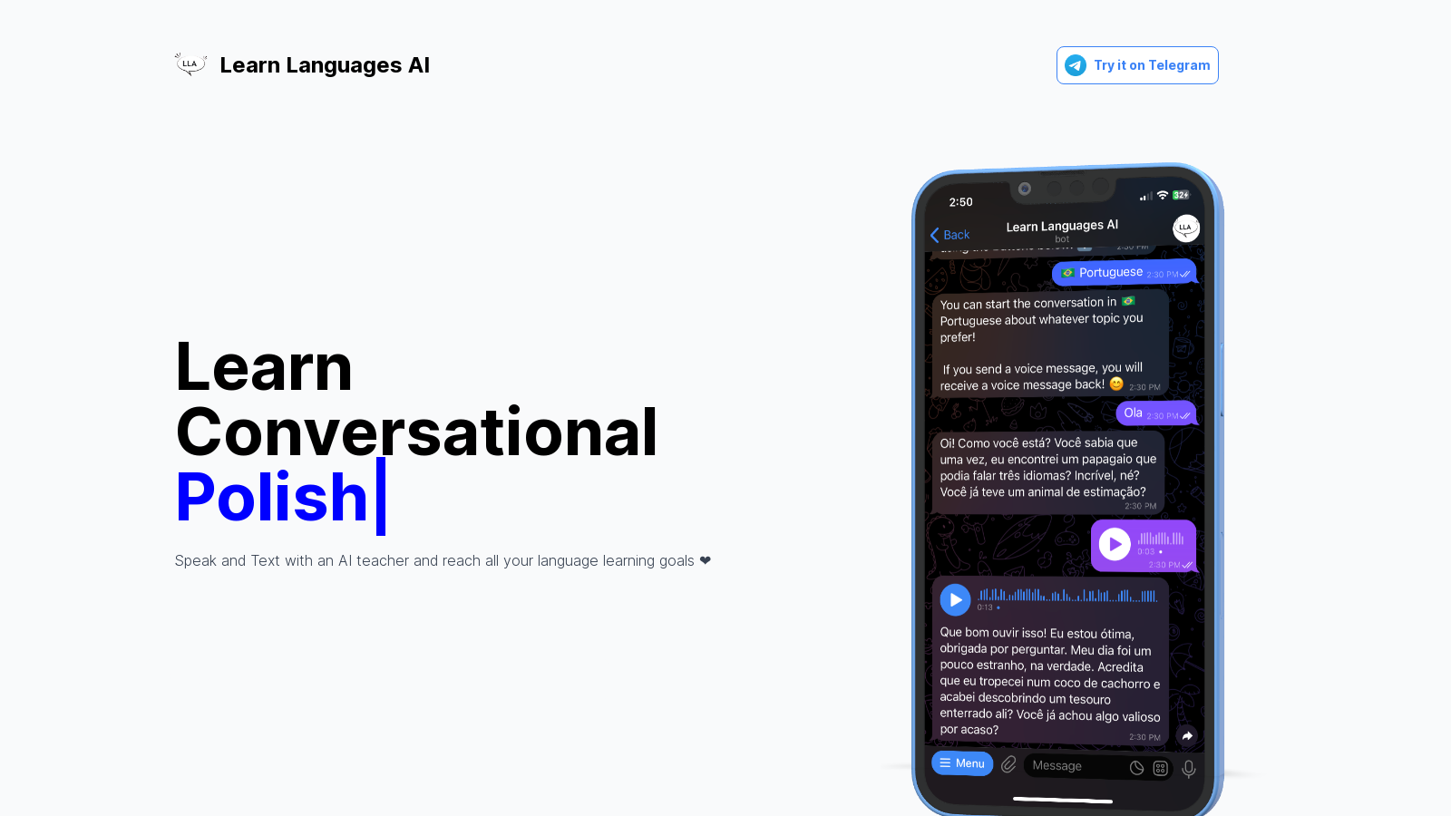 Learn Languages AI: Conversational Language Learning with AI