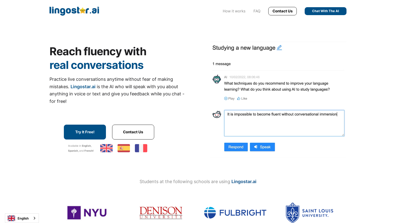Lingostar | Real Conversations with Artificial Intelligence