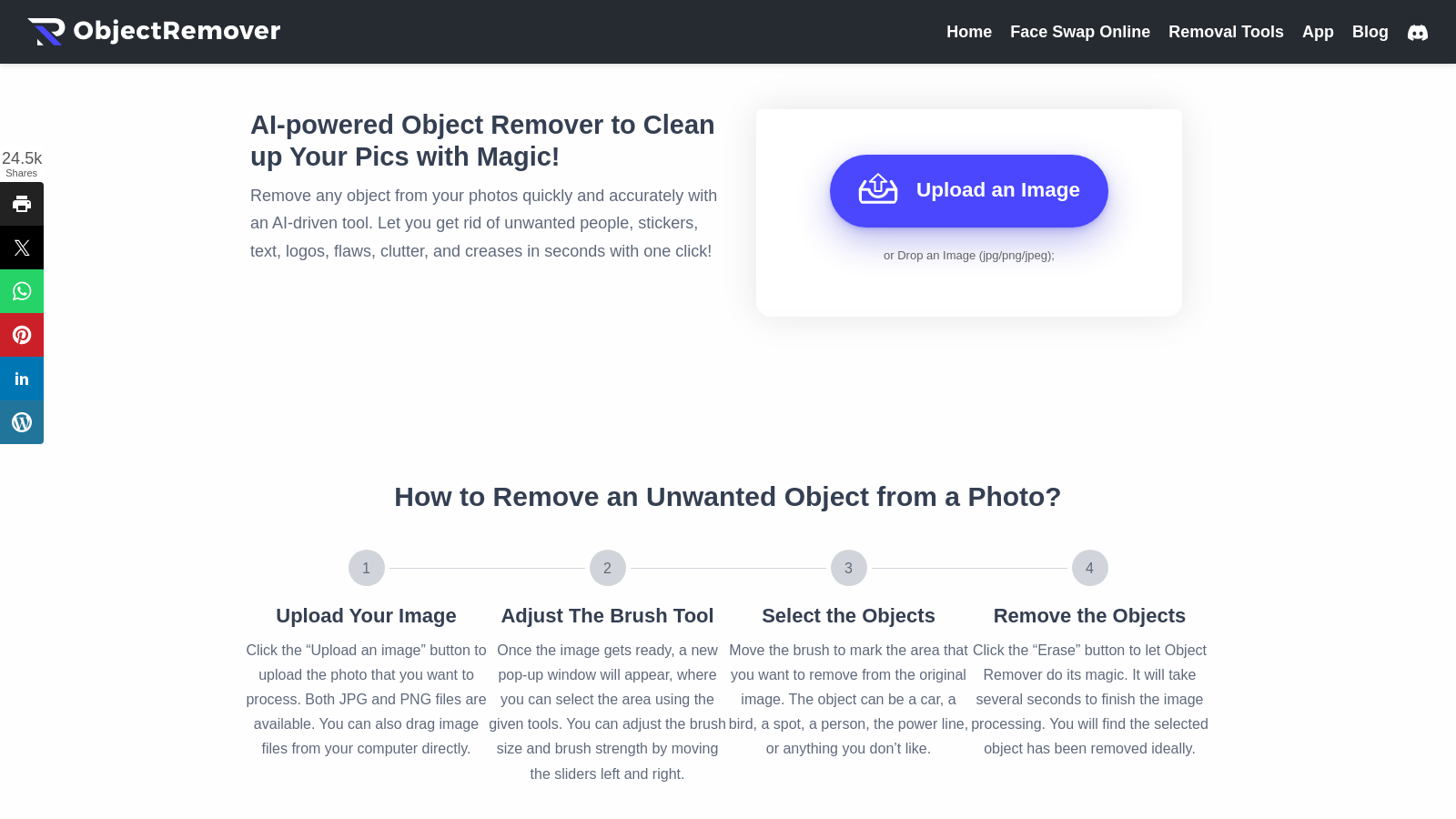 AI-Powered Object Remover – Erase Unwanted Elements from Your Photos!