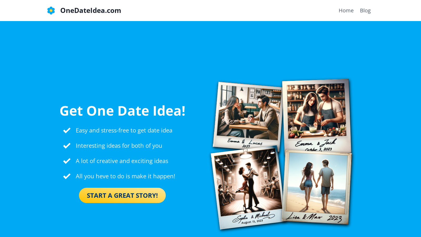 OneDateIdea.com – Endless Tailored Date Inspiration Awaits!