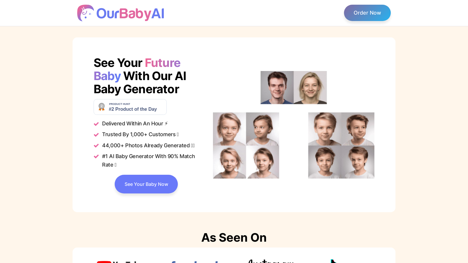 OurBabyAI: Discover Your Future Child’s Look with AI Technology