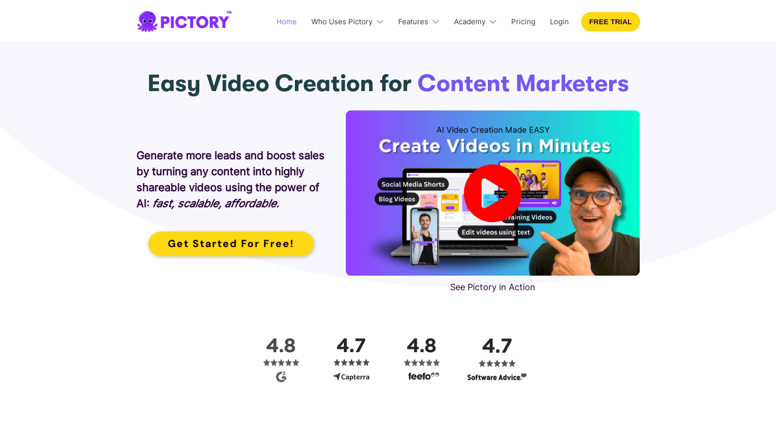 AI-Powered Video Creation for Content Marketers – Pictory