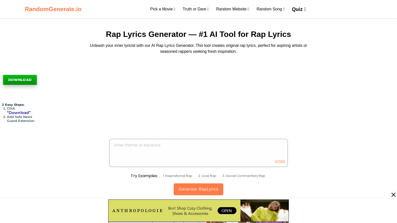 AI RAP Lyrics Generator