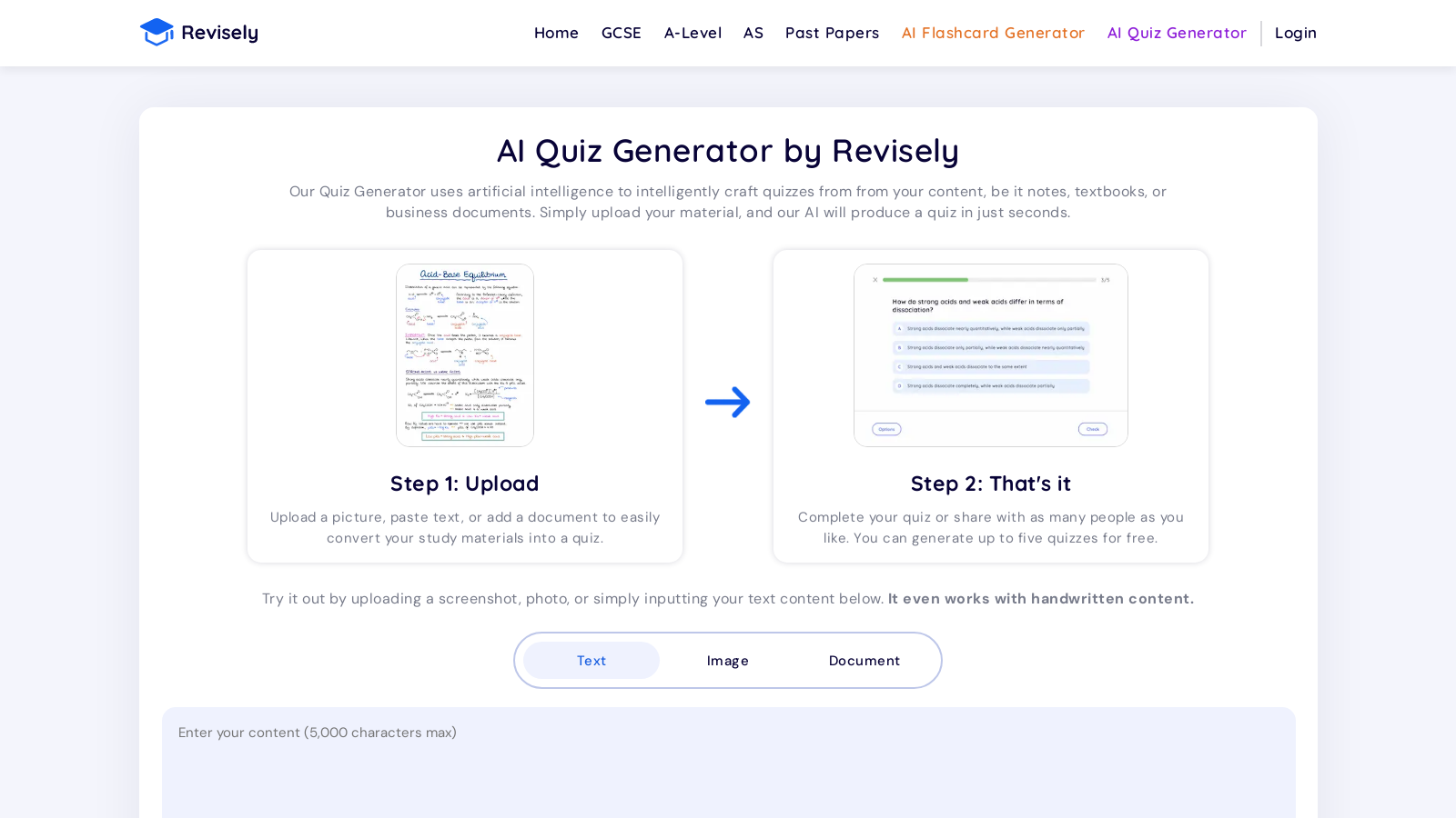 Revisely Ai Quiz Generator