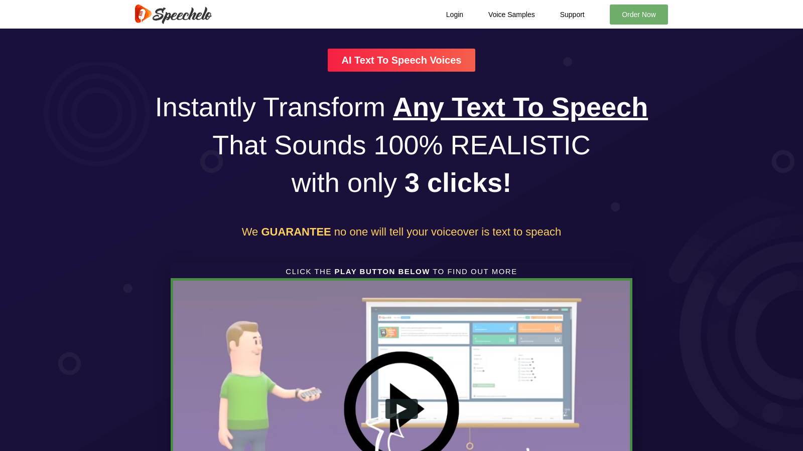 Speechelo – Transform Text into Natural Sounding Voiceovers in Just 3 Clicks