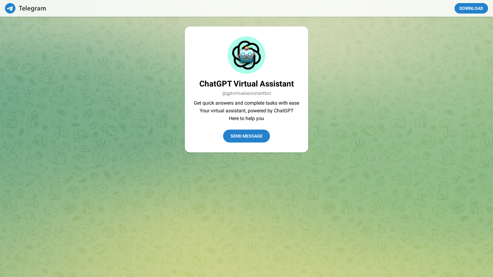 ChatGPT Virtual Assistant Now on Telegram!