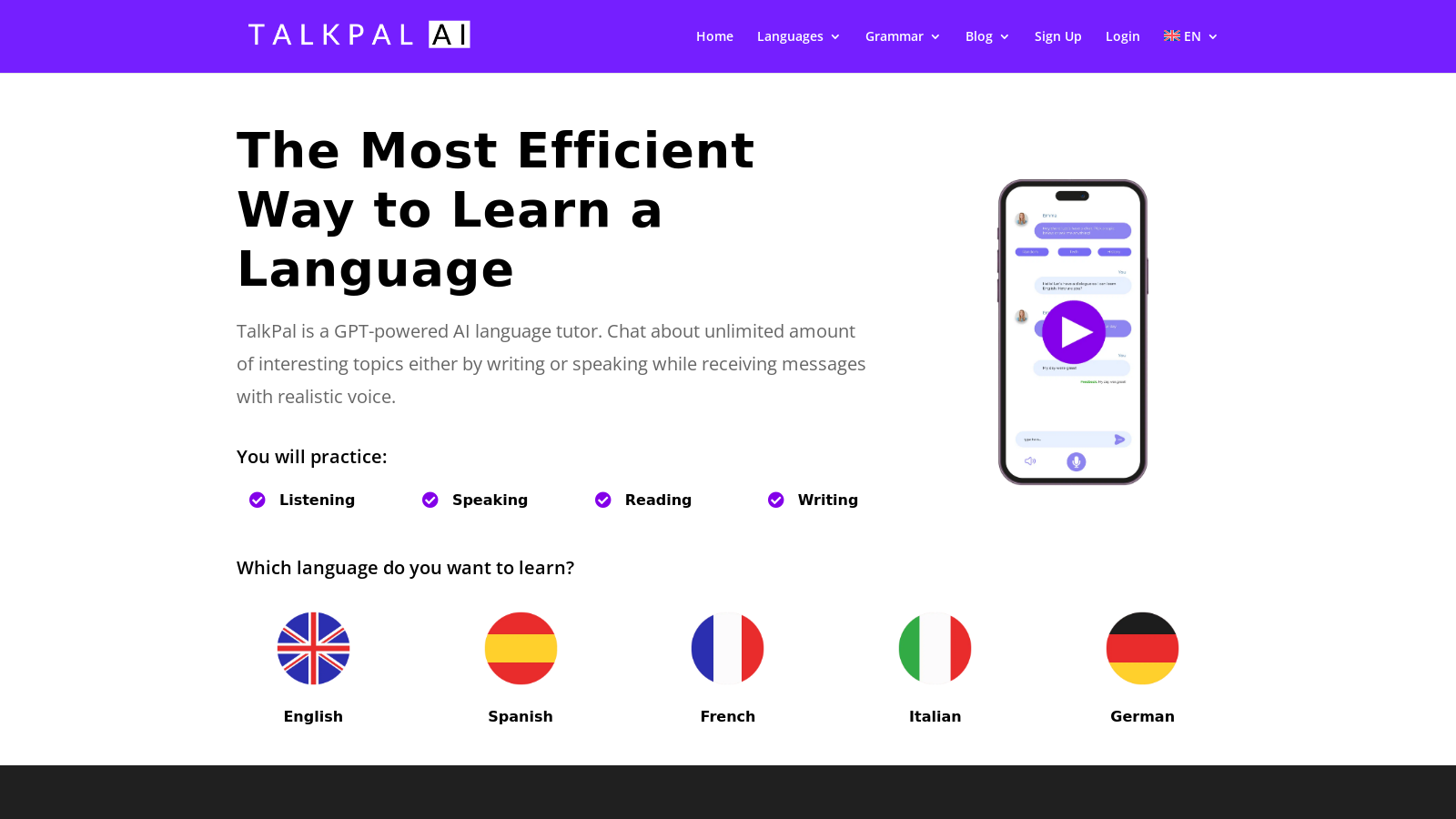 AI Language Teacher – TalkPal