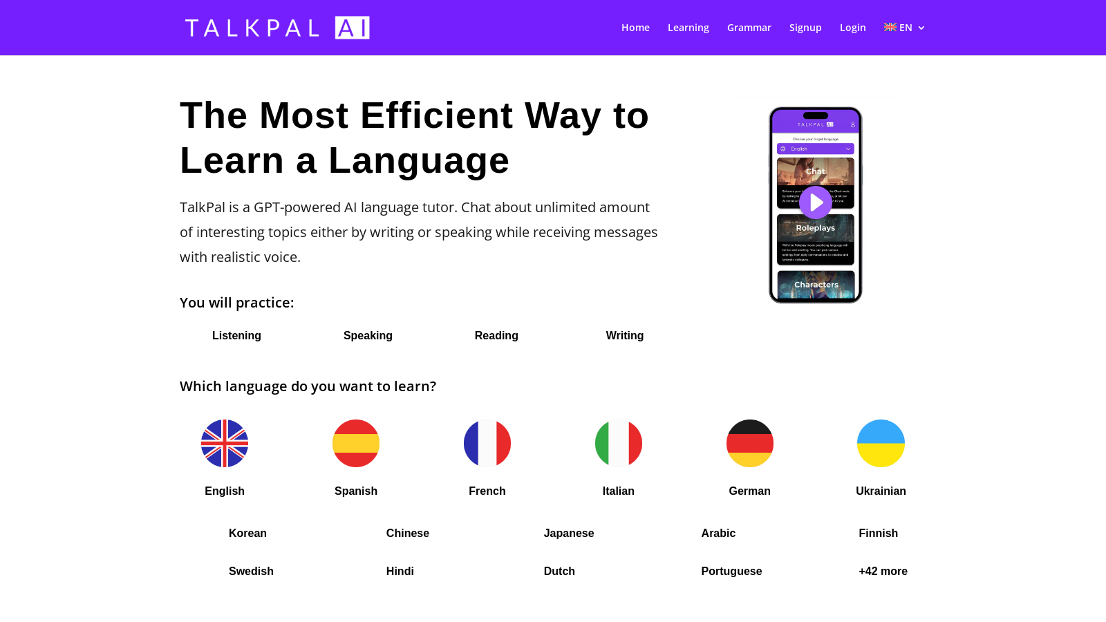 TalkPal – Master Languages with AI-Powered Conversation