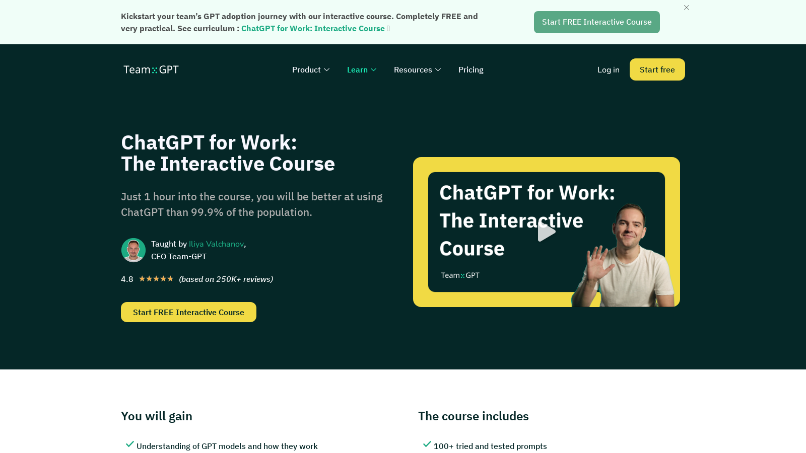 Become a ChatGPT Pro with our Free Interactive Course