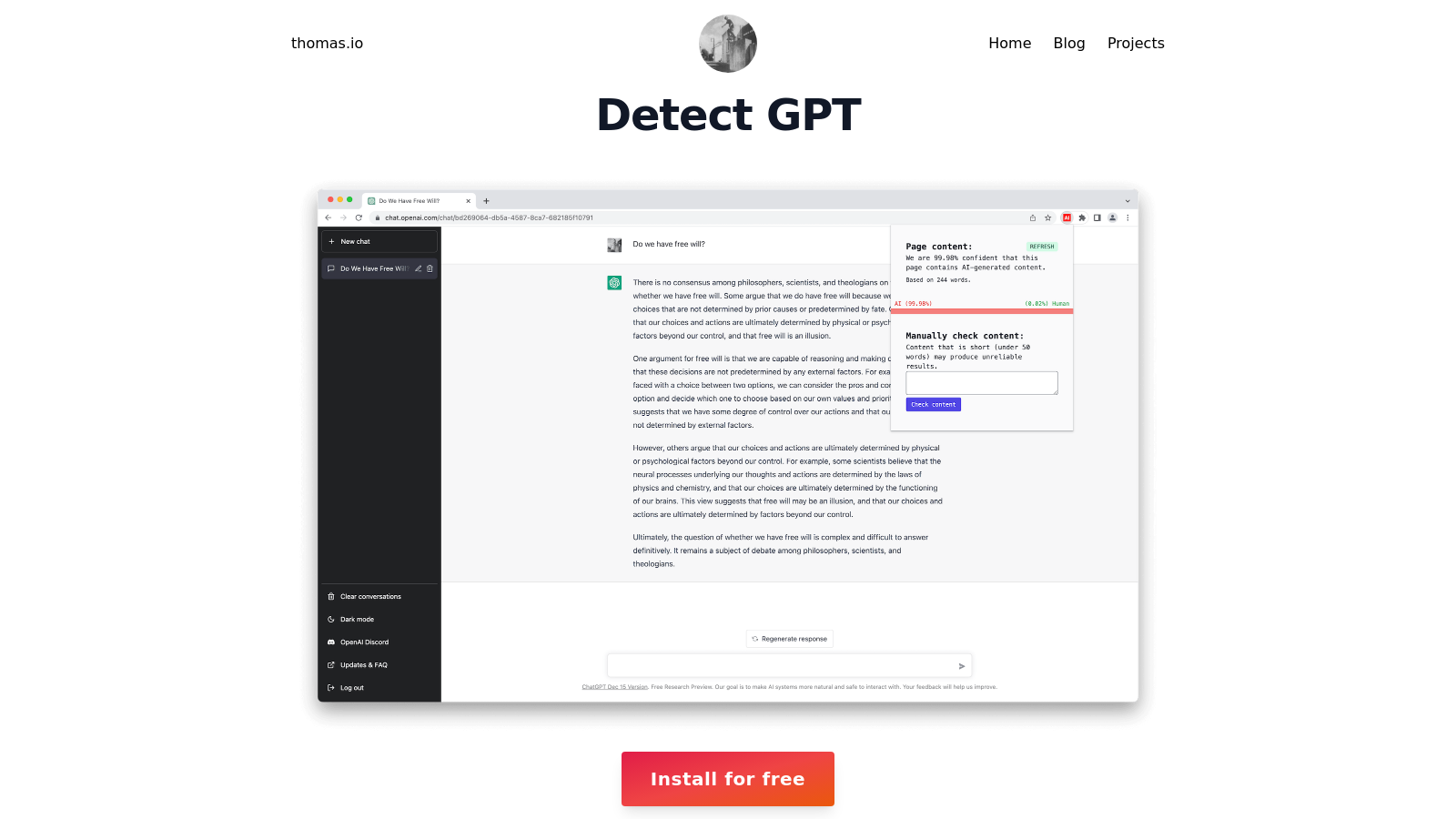 Detect GPT: Your AI Content Scanner Chrome Extension