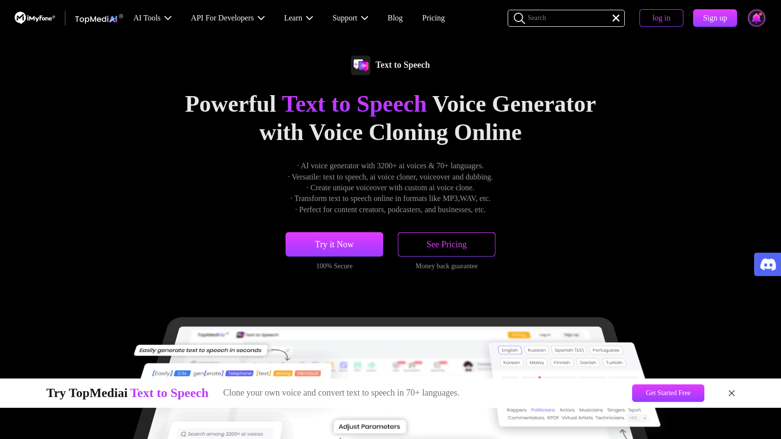 Unleash Your Voice: TopMediai’s AI-Powered Text to Speech & Voice Cloning