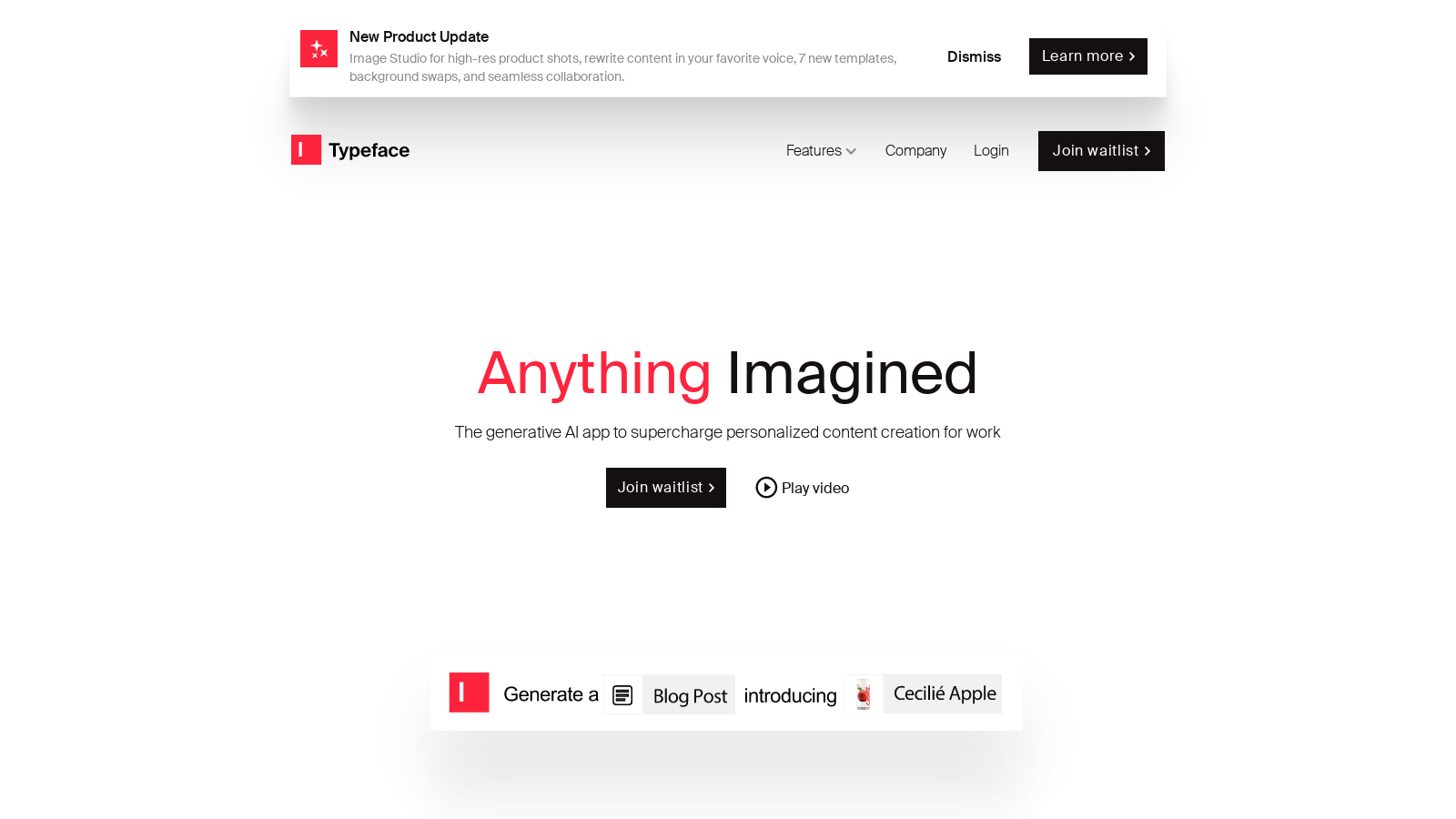 Typeface: The AI Content Creation Tool