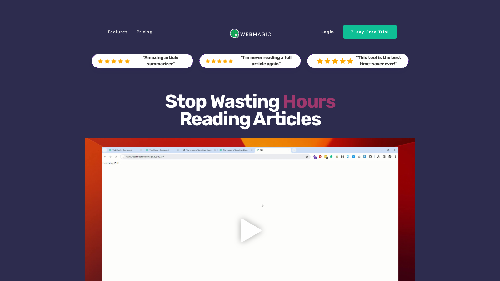 Maximize Reading Efficiency with WebMagic AI Summarizer