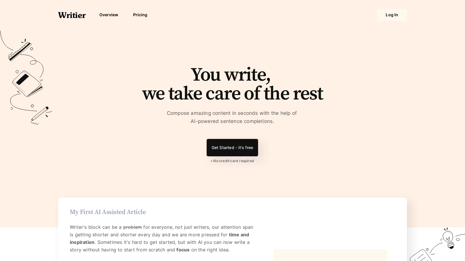 Writier – AI Powered Writing Assistant