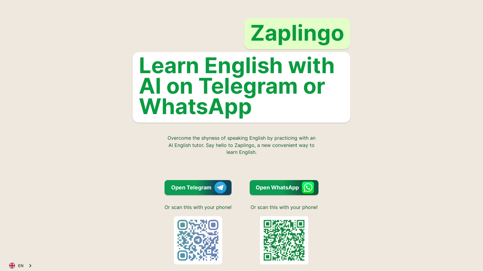 Zaplingo: Revolutionize Learning English with AI